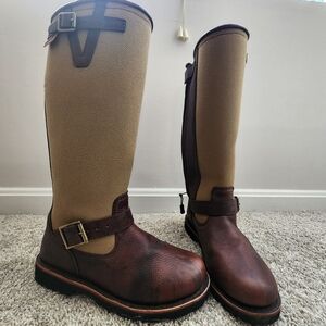 SHE Waterproof Leather Canvas Boots